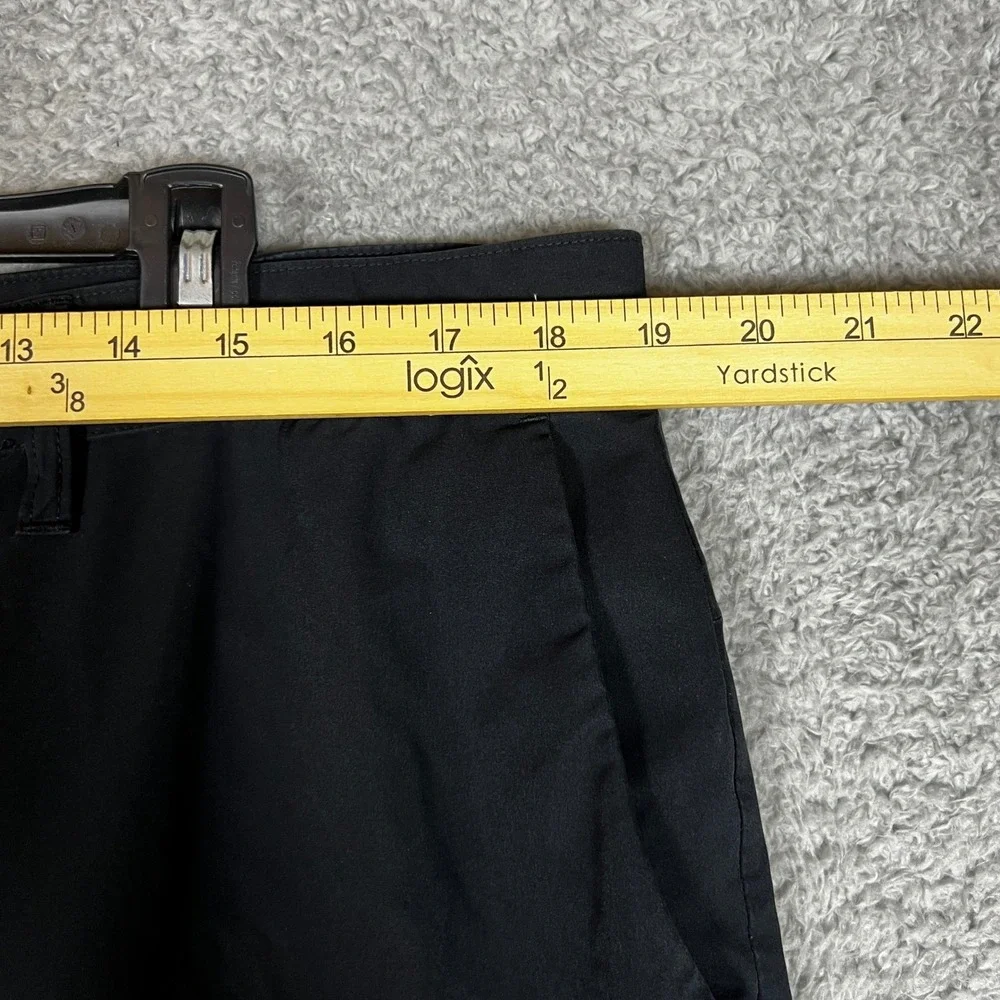 Fabletics Chino Pants Mens 38x31 Black Casual Flat Front Comfort Fit Straight‎